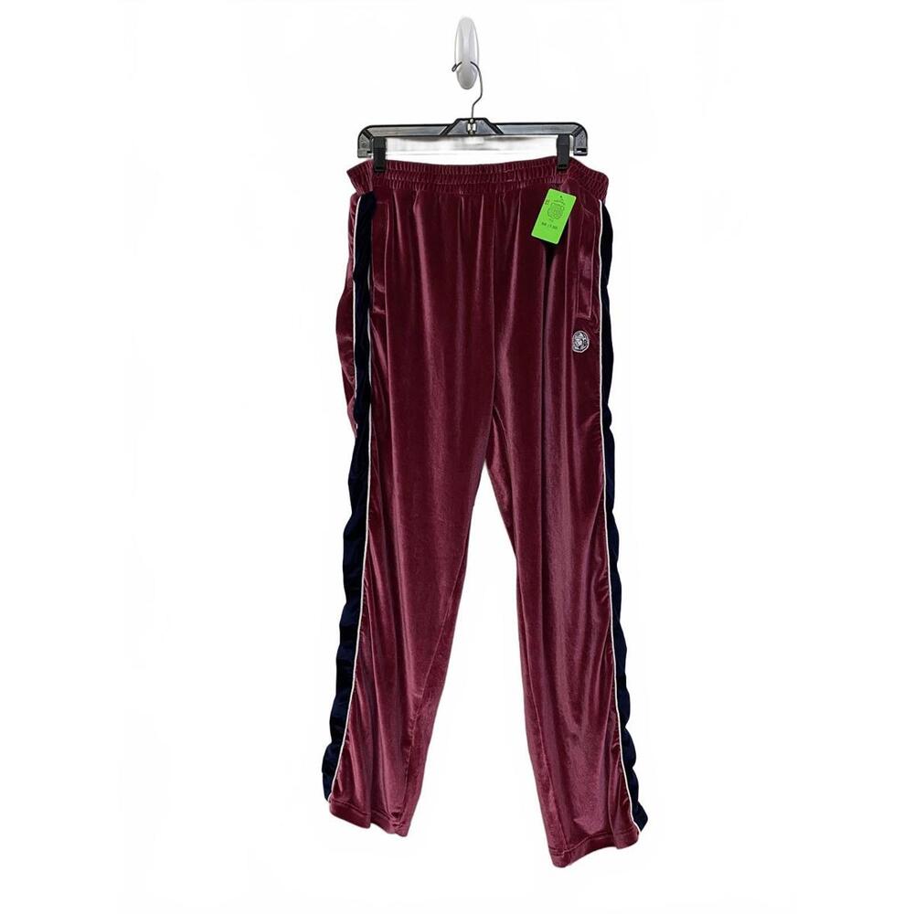 Billionaire Boys Club Fuschia & Navy Velvet Track Pants Buttoned Side Stripes 3X